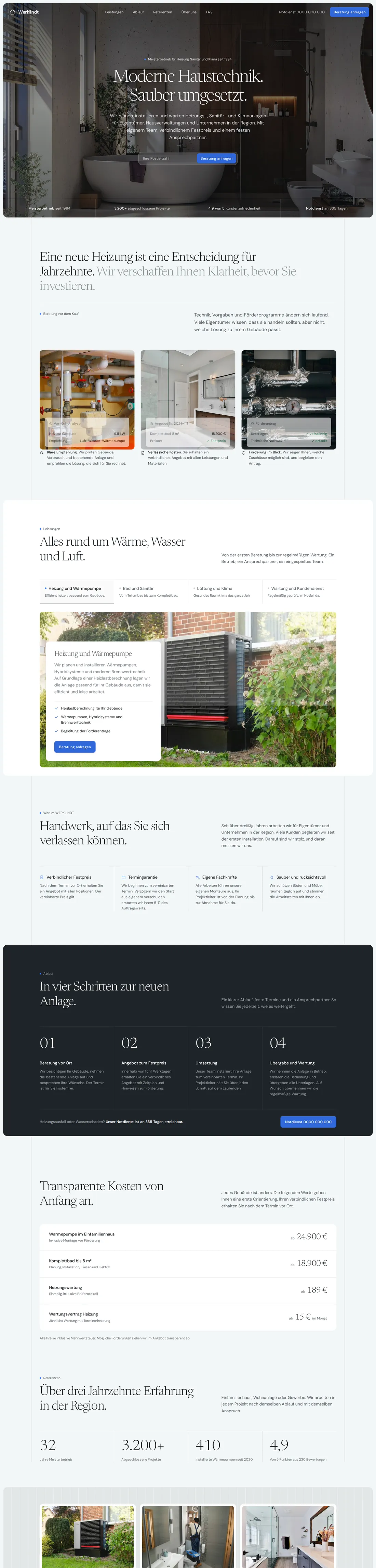 Konzeptbeispiel Handwerk: WERKLINDT Haustechnik